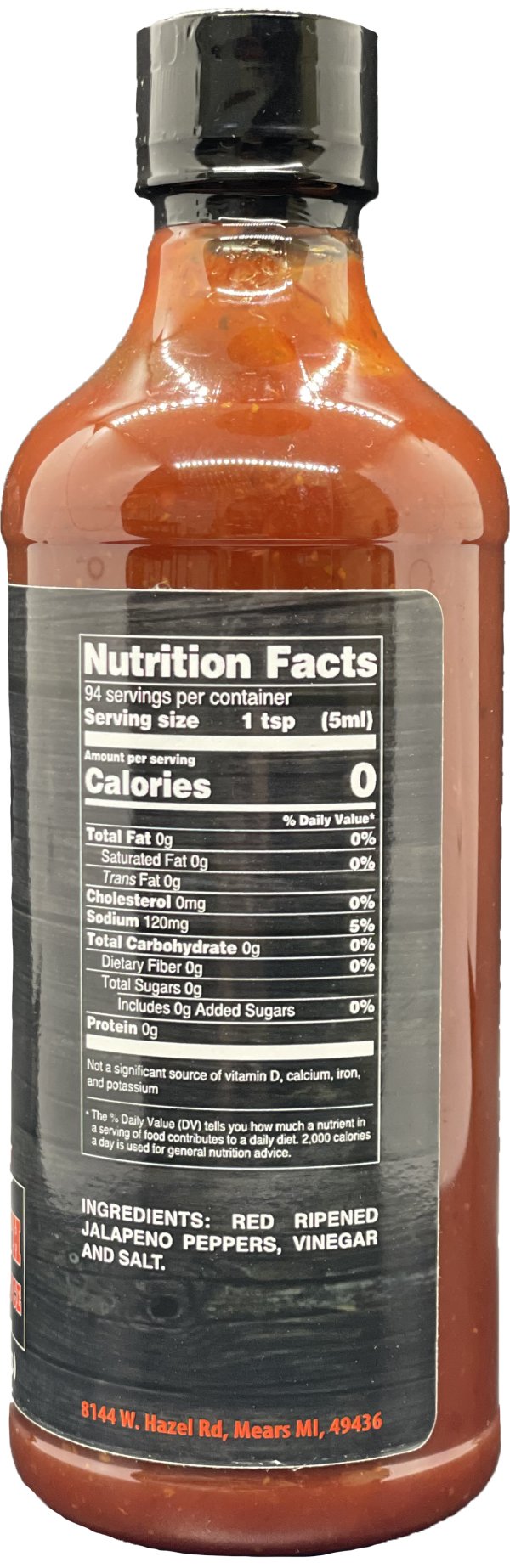 Hogs Breath Jalapeno Hot Sauce Nutrition Facts